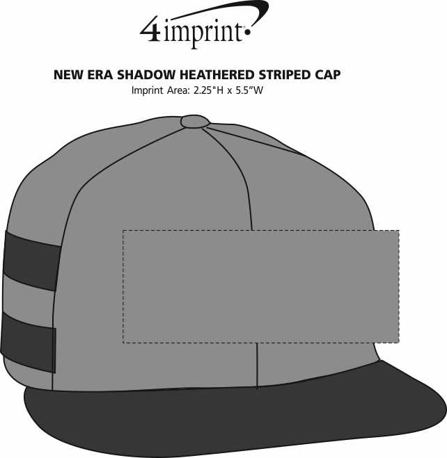 Imprint Area of New Era Shadow Heathered Striped Cap