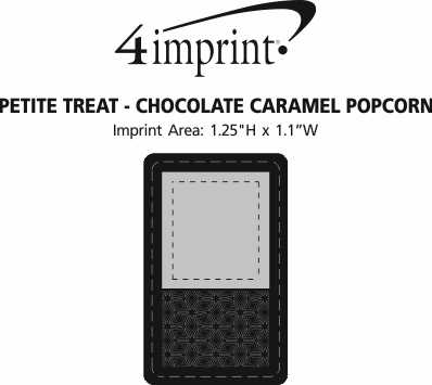 Imprint Area of Petite Treat - Chocolate Caramel Popcorn