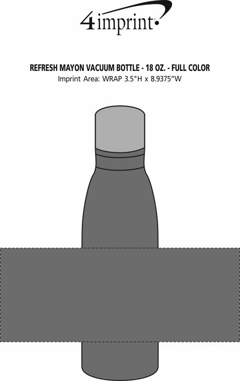 Imprint Area of Refresh Mayon Vacuum Bottle - 18 oz. - Full Color