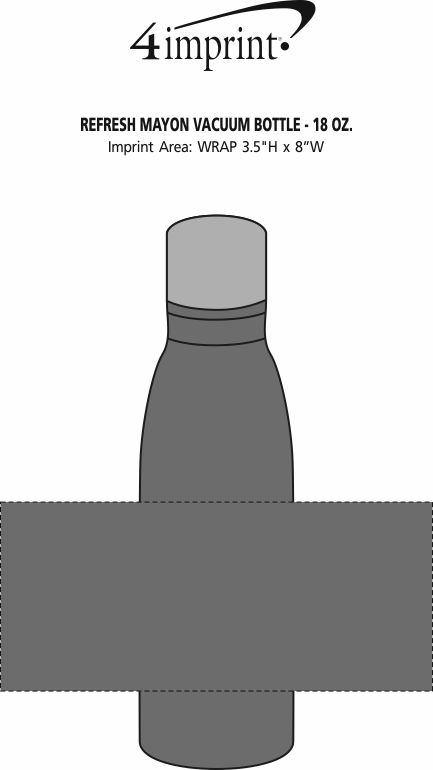 Imprint Area of Refresh Mayon Vacuum Bottle - 18 oz.