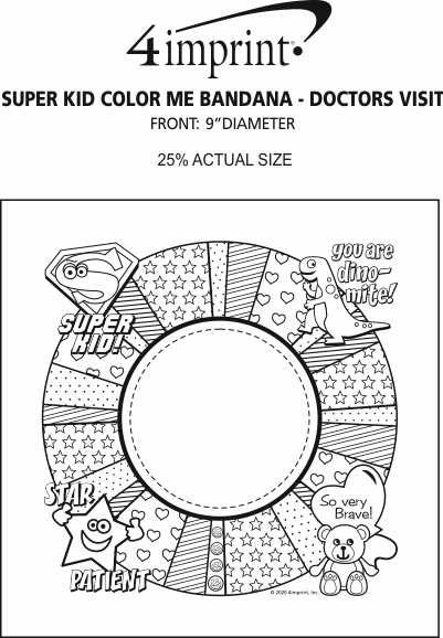 Imprint Area of Super Kid Color Me Bandana - Doctor Visit