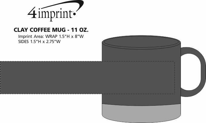 Imprint Area of Clay Coffee Mug - 11 oz.