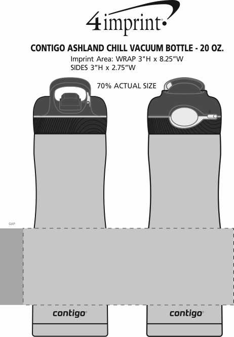 Imprint Area of Contigo Ashland Chill Vacuum Bottle - 20 oz.