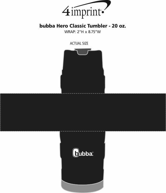 Imprint Area of bubba Hero Classic Tumbler - 20 oz.