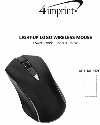 Imprint Area of Light-Up Logo Wireless Mouse