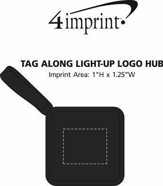 Imprint Area of Tag Along Light-Up Logo Hub