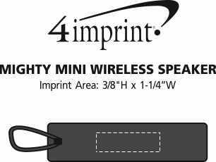 Imprint Area of Mighty Mini Wireless Speaker