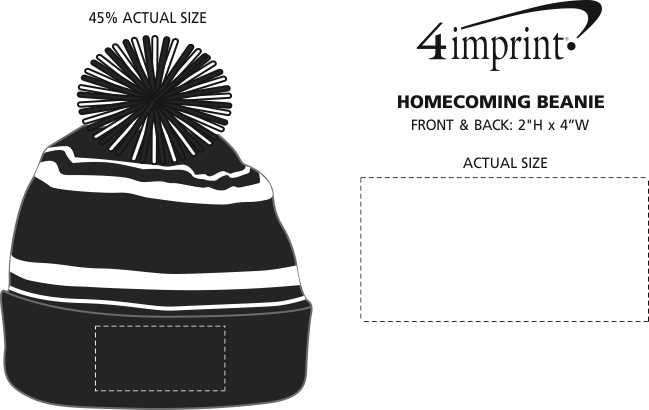 Imprint Area of Homecoming Beanie