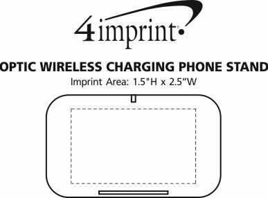 Imprint Area of Optic Wireless Charging Phone Stand - 24 hr
