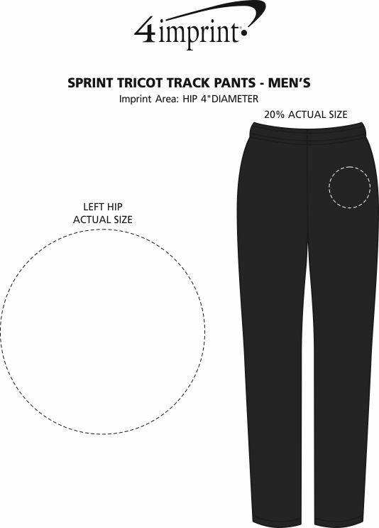 Imprint Area of Sprint Tricot Track Pants - Men's