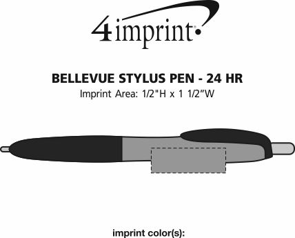 Imprint Area of Bellevue Stylus Pen - 24 hr