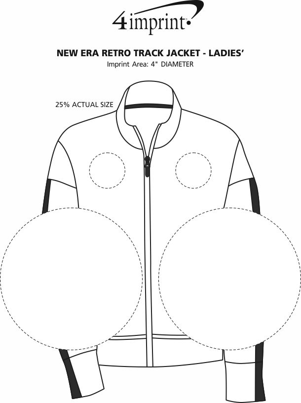 Imprint Area of New Era Retro Track Jacket - Ladies'