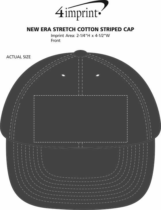 Imprint Area of New Era Stretch Cotton Striped Cap