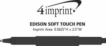 Imprint Area of Edison Soft Touch Pen