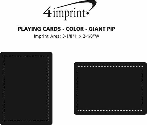 Imprint Area of Playing Cards - Color - Giant Pip