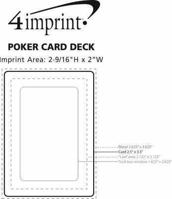Imprint Area of Playing Cards - Color