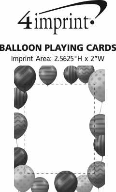 Imprint Area of Balloon Playing Cards