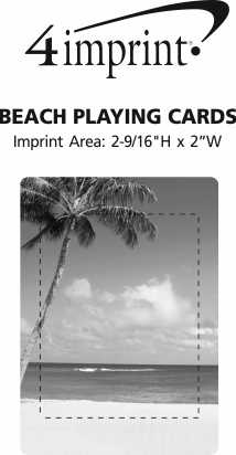 Imprint Area of Beach Playing Cards