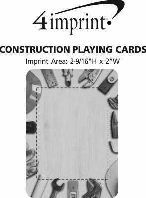 Imprint Area of Construction Playing Cards