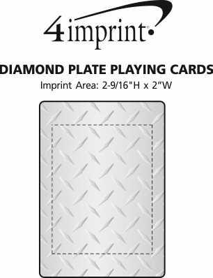 Imprint Area of Diamond Plate Playing Cards