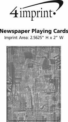 Imprint Area of Newspaper Playing Cards