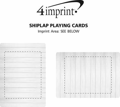Imprint Area of Shiplap Playing Cards