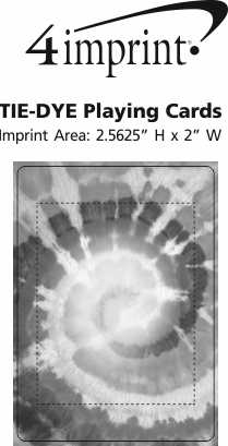 Imprint Area of Tie-Dye Playing Cards