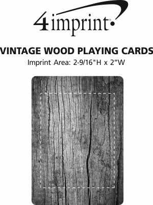 Imprint Area of Vintage Wood Playing Cards