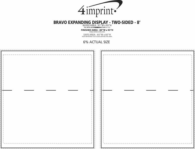Imprint Area of Bravo Expanding Display - Two-Sided - 8'