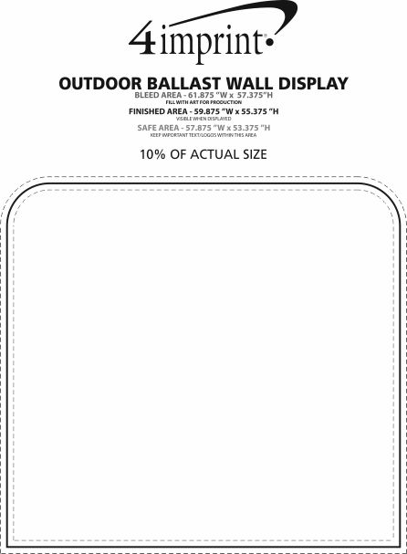 Imprint Area of Outdoor Ballast Wall Display