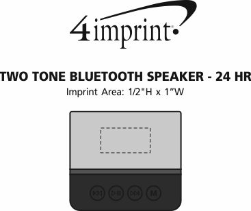 Imprint Area of Two Tone Bluetooth Speaker - 24 hr