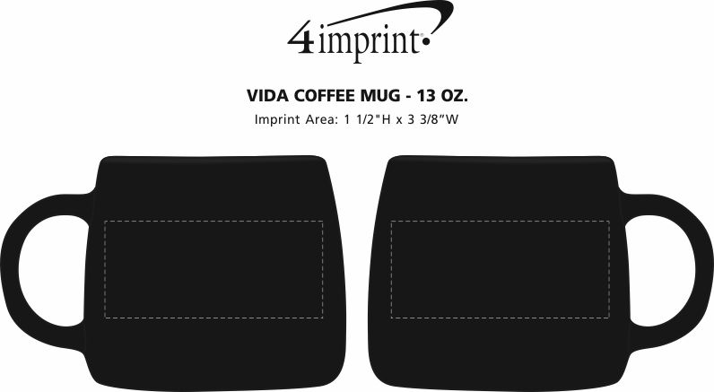 Imprint Area of Vida Coffee Mug - 13 oz.