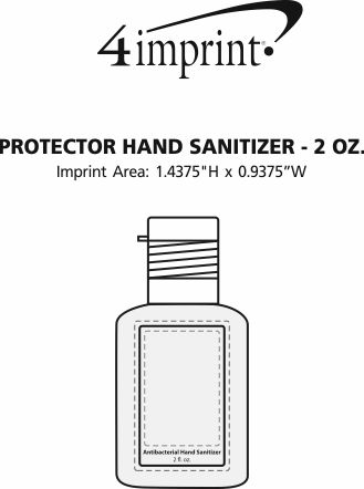 Imprint Area of Protector Hand Sanitizer - 2 oz.