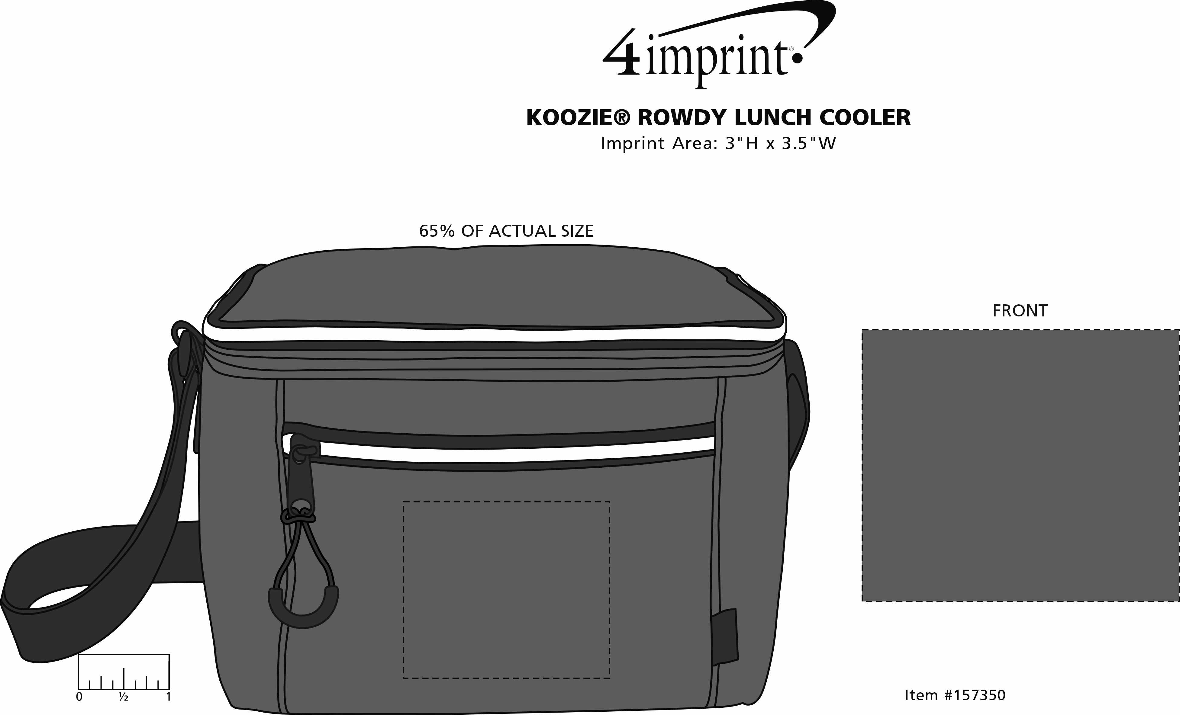 Imprint Area of Koozie® Rowdy Lunch Kooler