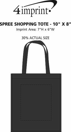 Imprint Area of Spree Shopping Tote - 10" x 8"