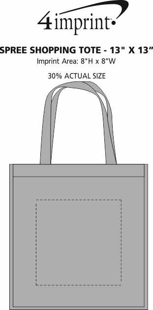 Imprint Area of Spree Shopping Tote - 13" x 13"