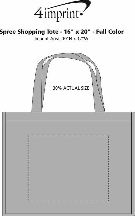 Imprint Area of Spree Shopping Tote - 16" x 20" - Full Color