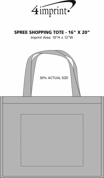 Imprint Area of Spree Shopping Tote - 16" x 20"