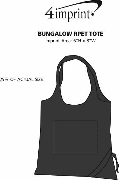 Imprint Area of Bungalow Recycled Tote
