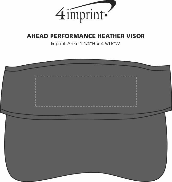 Imprint Area of AHEAD Performance Heather Visor