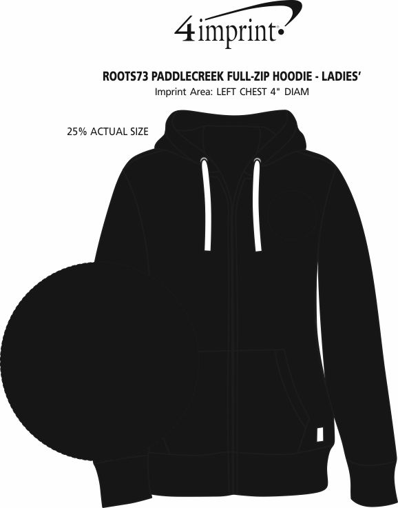 Imprint Area of Roots73 PaddleCreek Full-Zip Hoodie - Ladies'