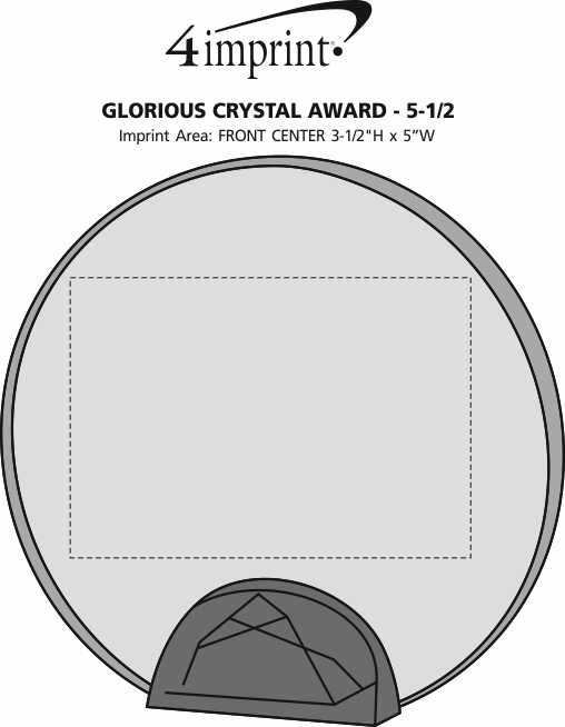 Imprint Area of Glorious Crystal Award - 5-1/2