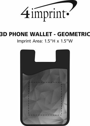 Imprint Area of 3D Phone Wallet - Geometric