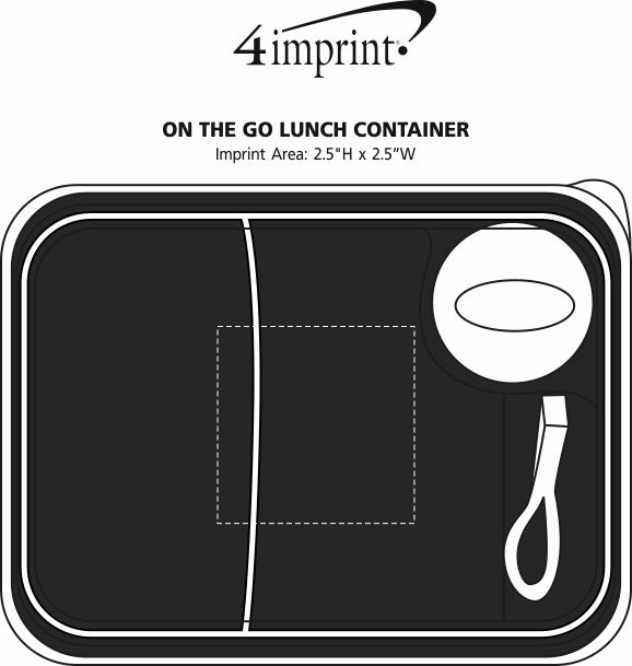 Imprint Area of On the Go Lunch Container