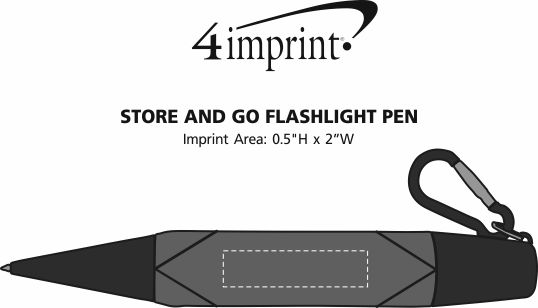 Imprint Area of Store and Go Flashlight Pen