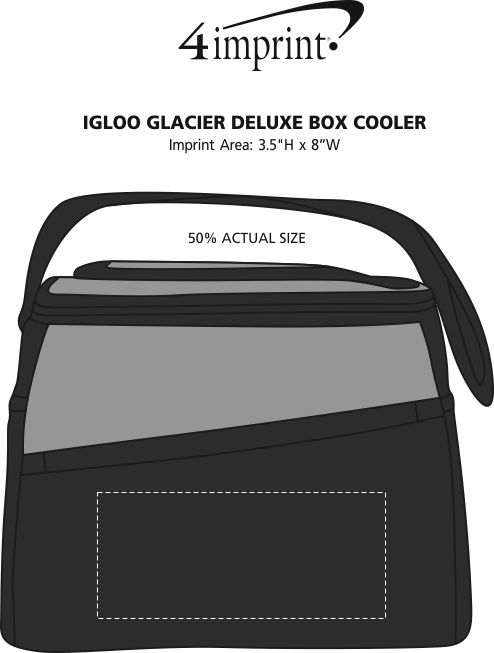 Imprint Area of Igloo Glacier Deluxe Box Cooler