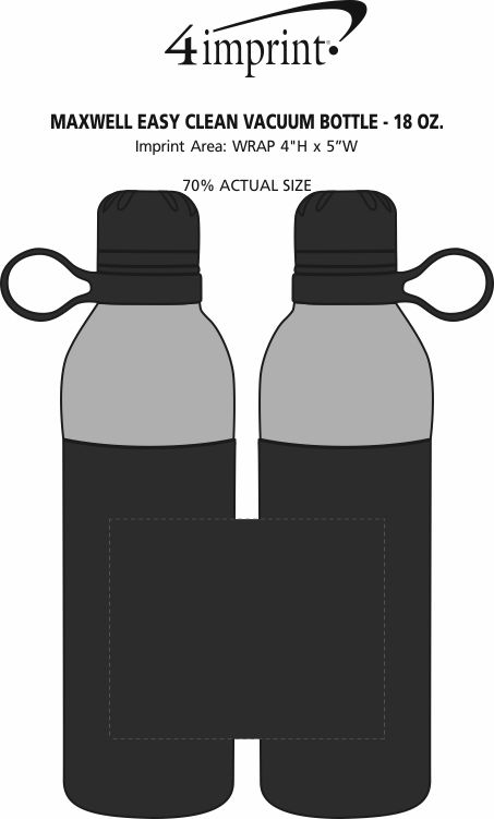 Imprint Area of Maxwell Easy Clean Vacuum Bottle - 18 oz.