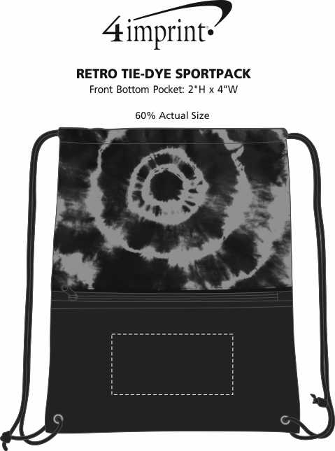 Imprint Area of Retro Tie-Dye Sportpack