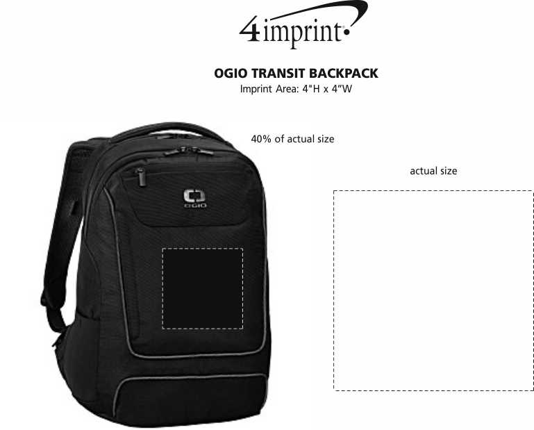 Imprint Area of OGIO Transit Backpack