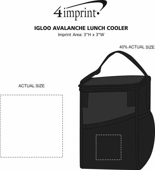 Imprint Area of Igloo Avalanche Lunch Cooler